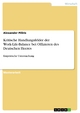 Kritische Handlungsfelder der Work-Life-Balance bei Offizieren des Deutschen Heeres - Alexander Pillris
