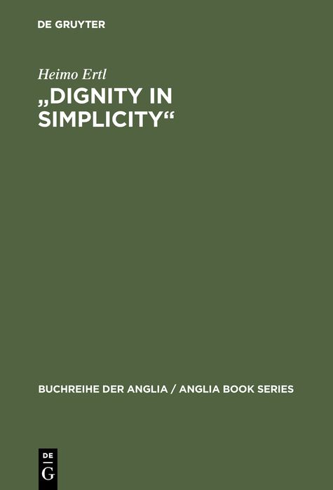 "Dignity in Simplicity" - Heimo Ertl
