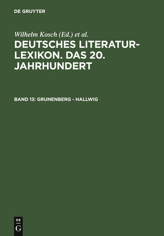 Grunenberg - Hallwig - Wilhelm Kosch; Lutz Hagestedt