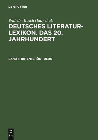 Butenschön - Dedo - Wilhelm Kosch; Lutz Hagestedt