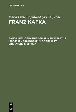 Bibliographie der Primärliteratur 1908?1997/ Bibliography of Primary Literature 1908?1997 - Maria Luise Caputo-Mayr; Julius M. Herz