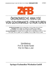 Ökonomische Analyse von Governance-Strukturen - 