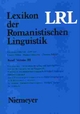 Lexikon Der Romanistischen Linguistik