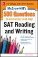 McGraw-Hill's 500 SAT Critical Reading Questions to Know by Test Day