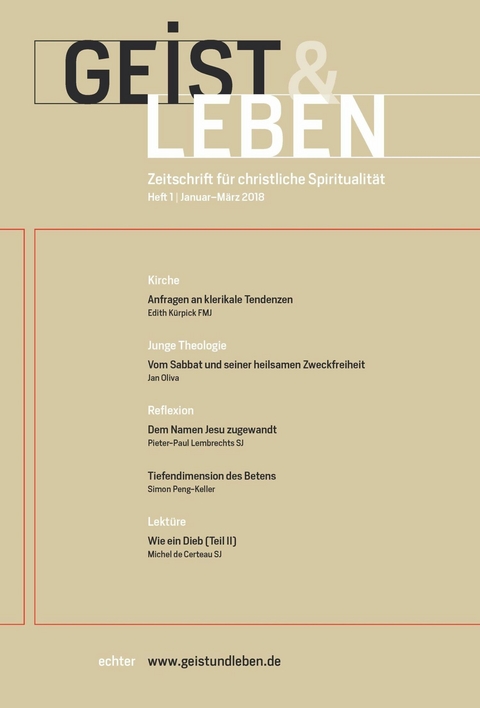 Geist & Leben 1/2018 -  Echter Verlag