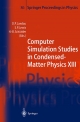 Computer Simulation Studies in Condensed-matter Physics: Proceedings of the Thirteenth Workshop, Athens, GA, USA, February 21-25, 2000 (Springer Proceedings in Physics)