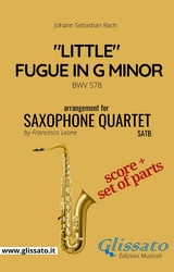 Saxophone Quartet "Little" Fugue in G minor (set of parts) - Johann Sebastian Bach
