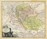 Histrosche Karte: Grafschaft STOLBERG mit NORDHAUSEN dem Harz 1736 (plano) - Erben Homann