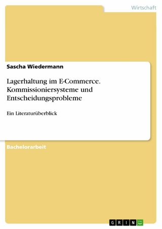 Lagerhaltung im E-Commerce. Kommissioniersysteme und Entscheidungsprobleme - Sascha Wiedermann