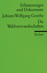 Erläuterungen und Dokumente zu Johann Wolfgang Goethe: Wahlverwandtschaften - Ritzenhoff, Ursula