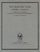 De deo unitrino principio. De theologicis complementis (Nicolai de Cusa Opera omnia)