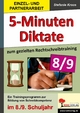 5-Minuten-Diktate zum gezielten Rechtschreibtraining / 8.-9. Schuljahr