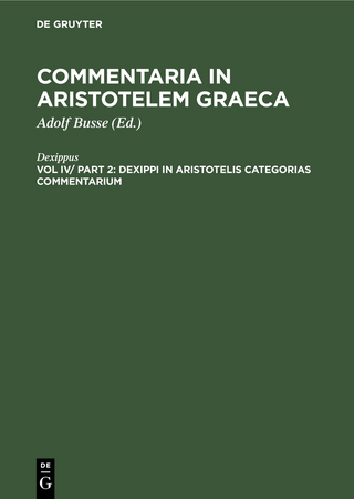 Dexippi in Aristotelis categorias commentarium - Dexippus; Adolf Busse