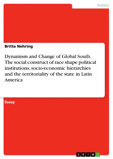 Dynamism and Change of Global South. The social construct of race shape political institutions, socio-economic hierarchies and the territoriality of the state in Latin America - Britta Nehring