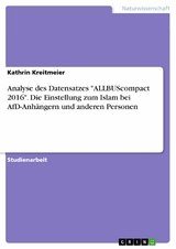 Analyse des Datensatzes "ALLBUScompact 2016". Die Einstellung zum Islam bei AfD-Anhängern und anderen Personen - Kathrin Kreitmeier