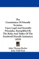 The Constitution Of Friendly Societies