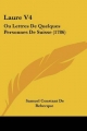 Laure V4: Ou Lettres De Quelques Personnes De Suisse (1786) (French Edition)