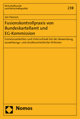 Fusionskontrollpraxis von Bundeskartellamt und EG-Kommission - Jan Hansen