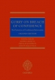Gurry on Breach of Confidence - Tanya Aplin;  Lionel Bently;  Phillip Johnson;  Simon Malynicz