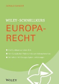 Wiley-Schnellkurs Europarecht - Gerald G. Sander