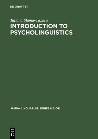 Introduction to Psycholinguistics - Tatiana Slama-Cazacu