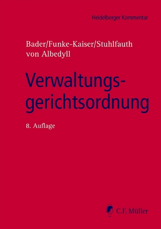 Verwaltungsgerichtsordnung, eBook - Jörg von von Albedyll; Michael Funke-Kaiser; Johann Bader; Thomas Stuhlfauth; Bader