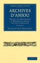 Archives d'Anjou 2 Volume Set Archives d'Anjou - Paul Marchegay