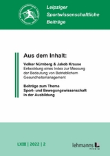 Leipziger Sportwissenschaftliche Beiträge - 