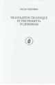 Translation Technique in the Peshitta to Jeremiah - Gillian Greenberg