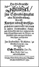 Der Hóchdeutsche Schlüszel zur Schreibrichtigkeit oder Rechtschreibung (1648)