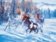Mustangs im Schnee (Puzzle) - Janene Grende
