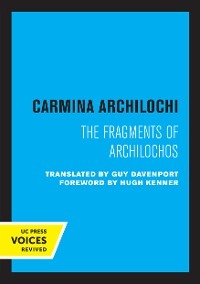 Carmina Archilochi - Carmina Archilochi