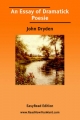 Essay of Dramatick Poesie [Easyread Edition] - John Dryden