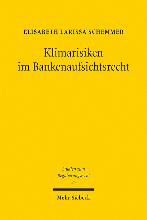 Klimarisiken im Bankenaufsichtsrecht -  Elisabeth Larissa Schemmer