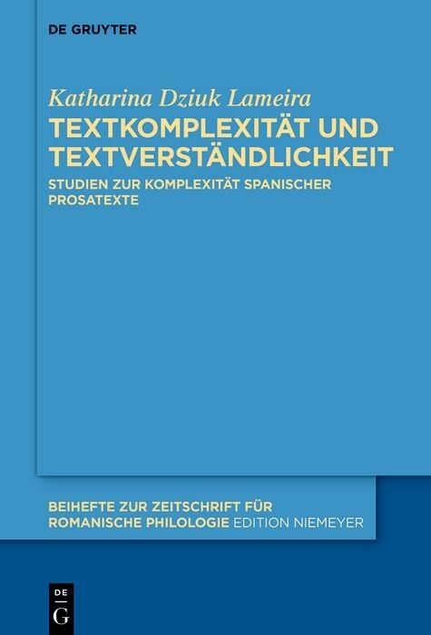 Textkomplexität und Textverständlichkeit -  Katharina Dziuk Lameira