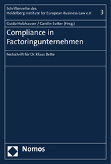 Compliance in Factoringunternehmen - 