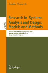 Research in Systems Analysis and Design: Models and Methods - 