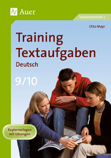 Training Textaufgaben Deutsch, Klasse 9/10 - Otto Mayr