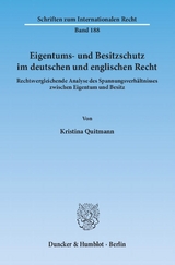 Eigentums- und Besitzschutz im deutschen und englischen Recht. - Kristina Quitmann
