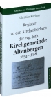 Register zu den Kirchenbüchern der evg.-luth. Kirchgemeinde Altenbergen 1654-1808: Quellen zur Thüringer Genealogie