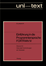 Einführung in die Programmiersprache FORTRAN IV - Günther Lamprecht