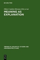 Meaning as Explanation - Ellen Contini-Morava; Barbara S. Goldberg