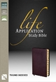 NASB, Life Application Study Bible, Second Edition, Bonded Leather, Burgundy, Thumb Indexed
