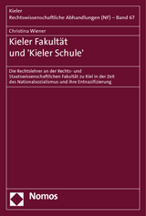 Kieler Fakultät und 'Kieler Schule' - Christina Wiener