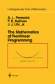 The Mathematics of Nonlinear Programming by Anthony L. Peressini Paperback | Indigo Chapters