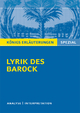 Lyrik des Barock.: Interpretationen zu wichtigen Werken der Epoche (Königs Erläuterungen. Spezial)