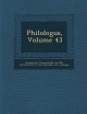 Philologus Volume 43 Paperback | Indigo Chapters
