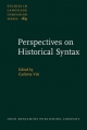 Perspectives on Historical Syntax