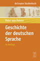 Geschichte der deutschen Sprache Peter Polenz Author