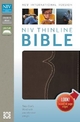 NIV, Thinline Bible, Imitation Leather, Tan/Black, Red Letter Edition